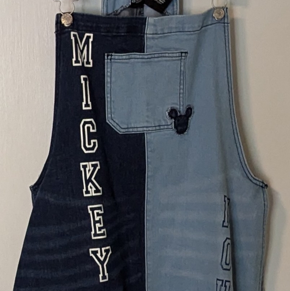 NWOT: Her Universe Mickey Mouse Denim Overall Dress XL